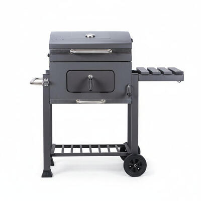 Barbecue a carbone con ruote per giardino e terrazza con griglia 57x42 cm