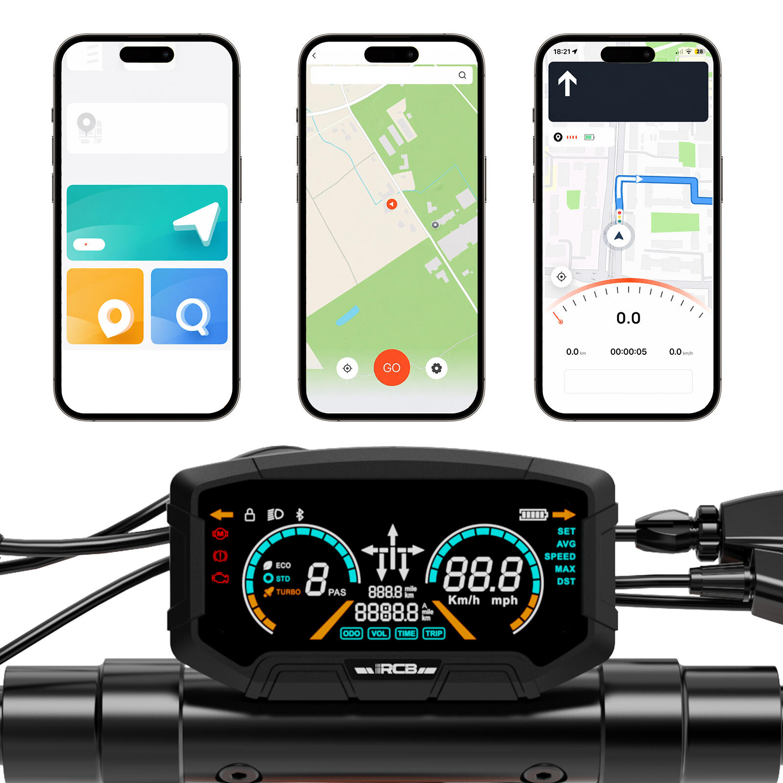 Trottinette Électrique Adulte avec clignotants - RCB-D7 20.8Ah Ultra NFC APP 3/7