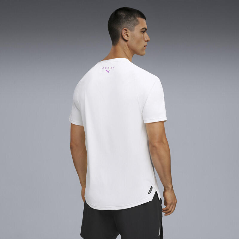 Tricou cu mânecă scurtă cross training bărbați mesh ventilație Dryelite, alb