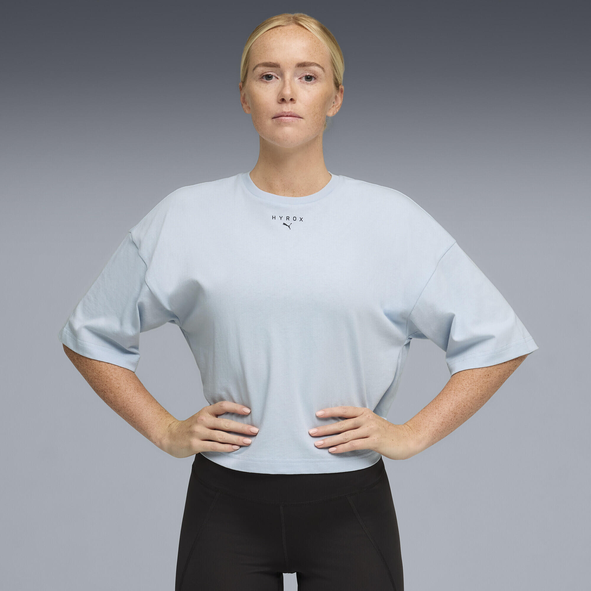 Damska skrócona koszulka oversize PUMA × HYROX Lifestyle PUMA