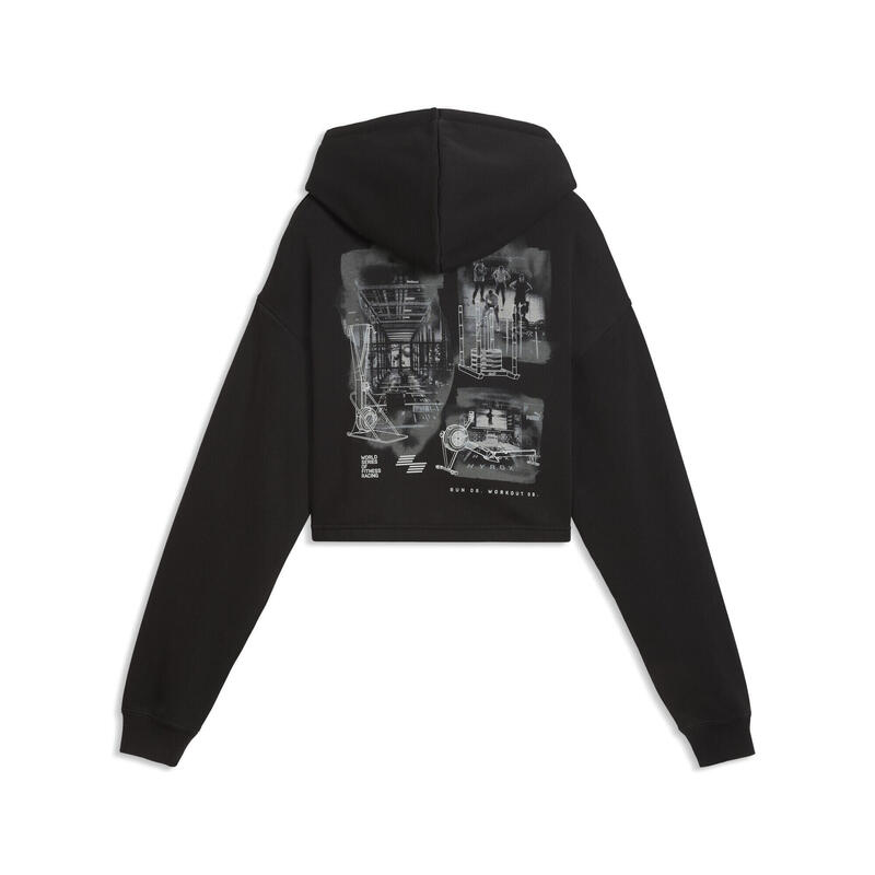 Manșoane de compresie cross training femei, logo print Hyrox Heavyweight, negru
