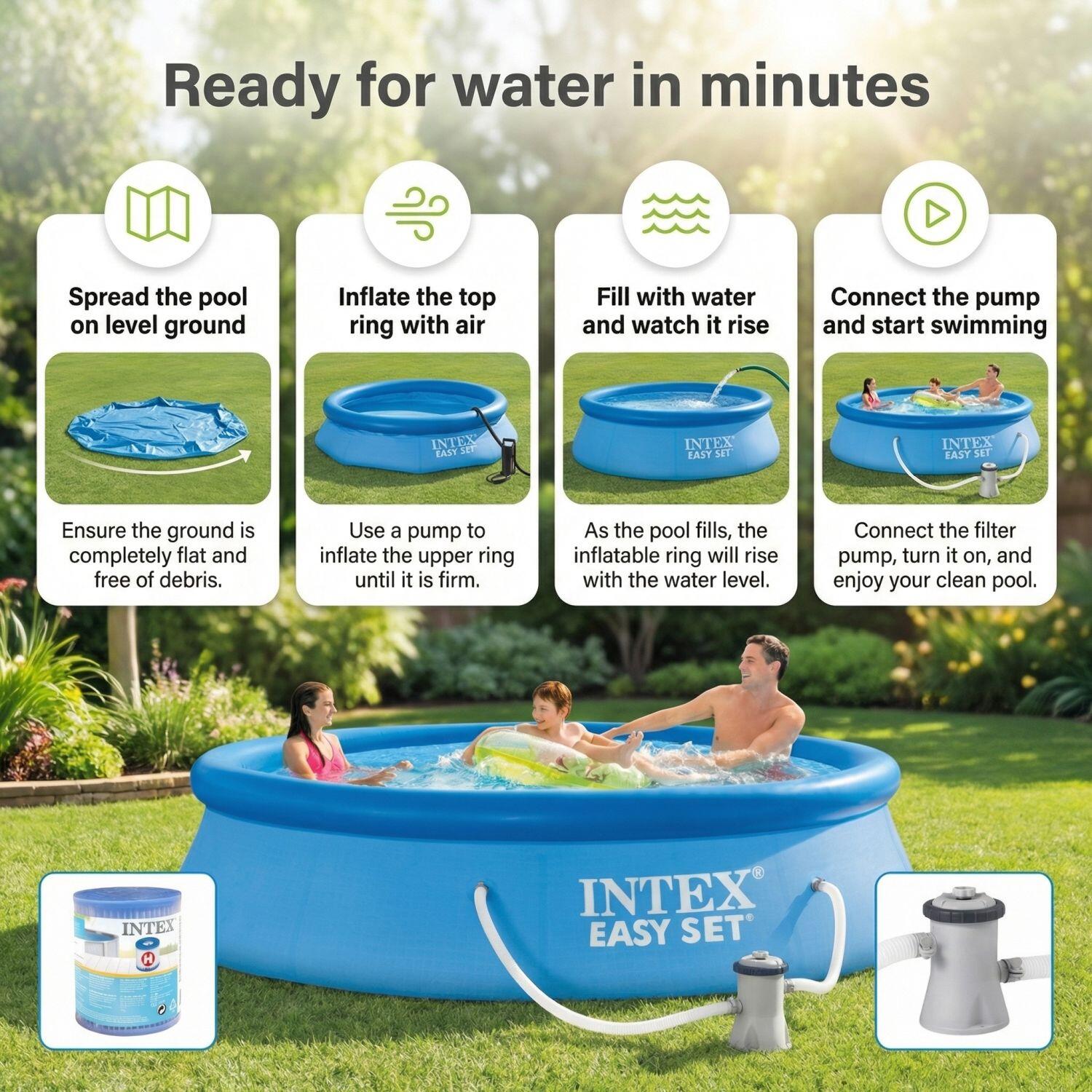 Easy Set Pool Rund - 305x76 cm - 7-teilig  S287 6/7