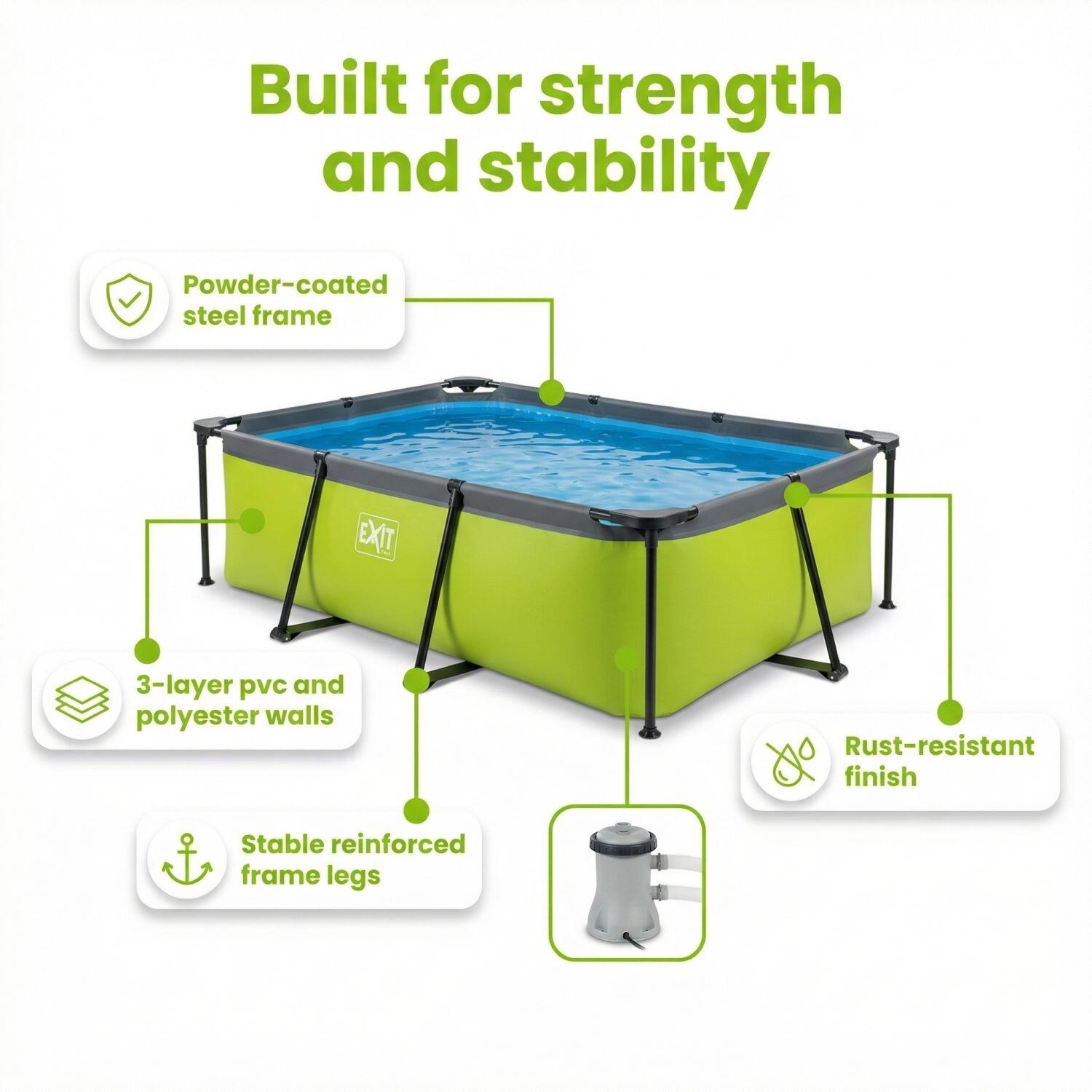 EXIT TOYS Piscina Exit Rectangular - 300x200x65 cm - 7-piezas  S217 6/7