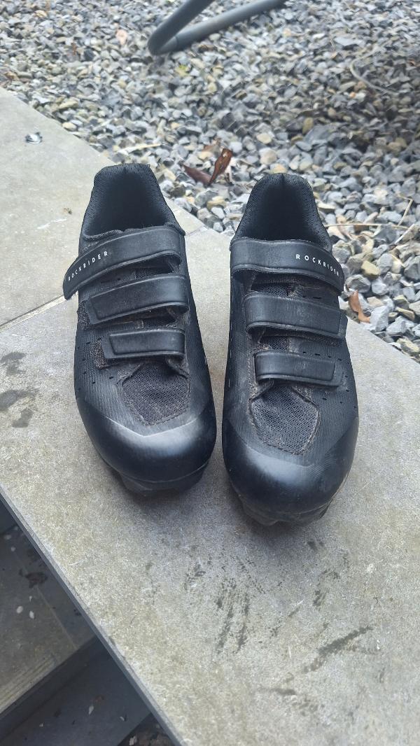 Entre Particuliers - Chaussures VTT RACE 700 noir - ROCKRIDER 2/4