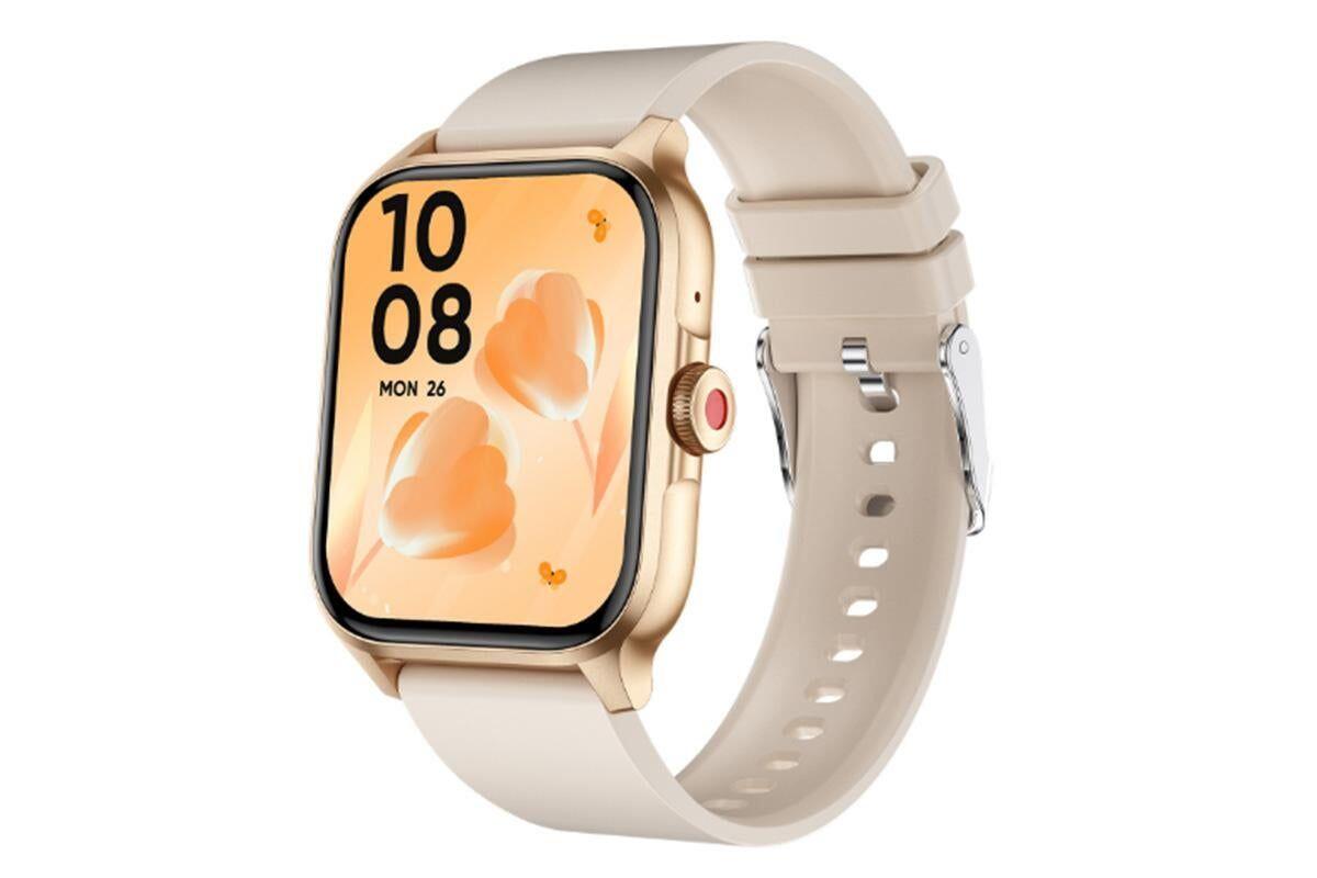 1.85inch HD  Android iOS Compatible Fitness Smart Watch - Beige