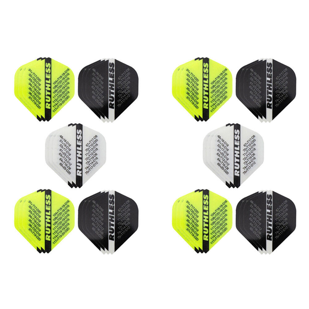 10x 3pc Formula Sports Ruthless Check Out Dart Flights Standard Shape Assorted