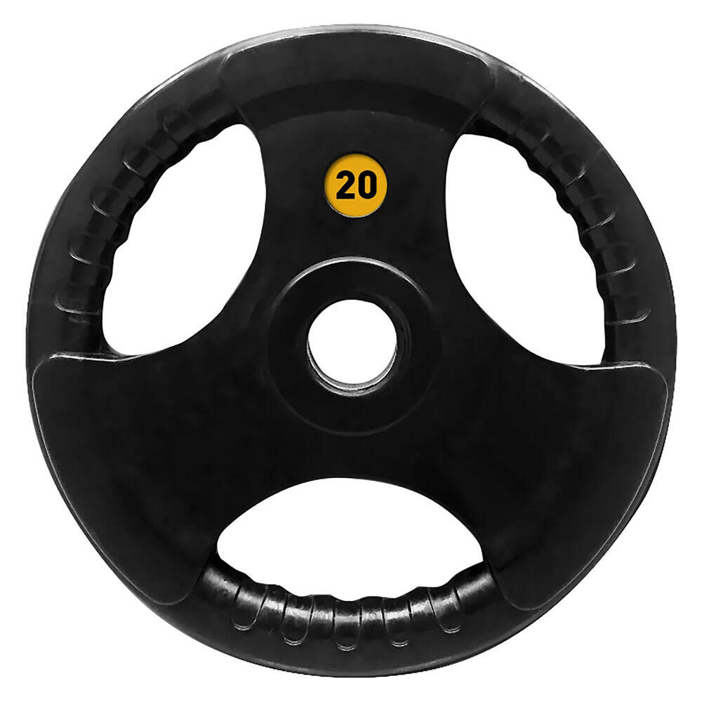 Olympic Rubber Grip Plate Weight Lift Home Gym Exercise 20kg