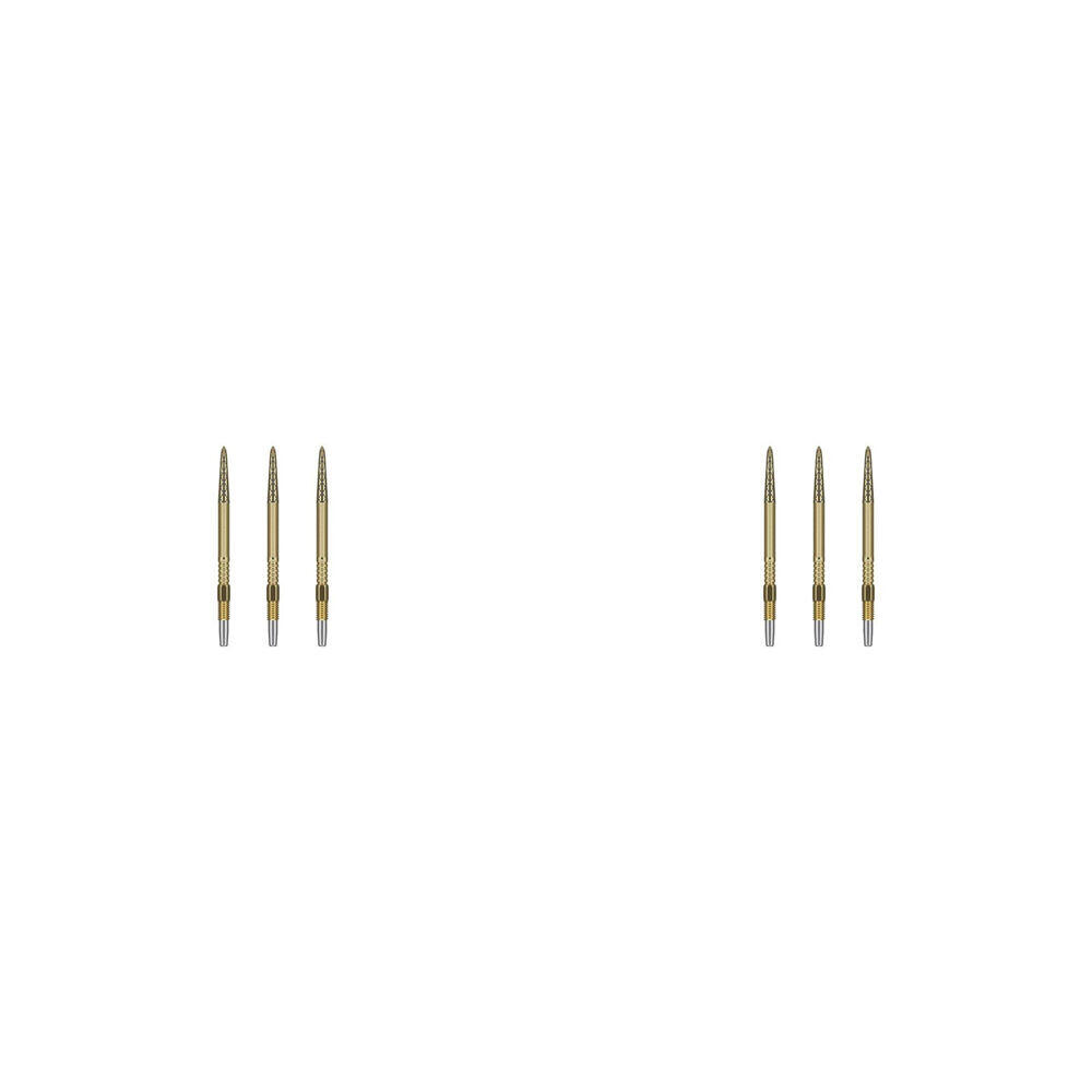 6pc Target Swiss DX Diamond Grip Dart Points 30mm - Gold