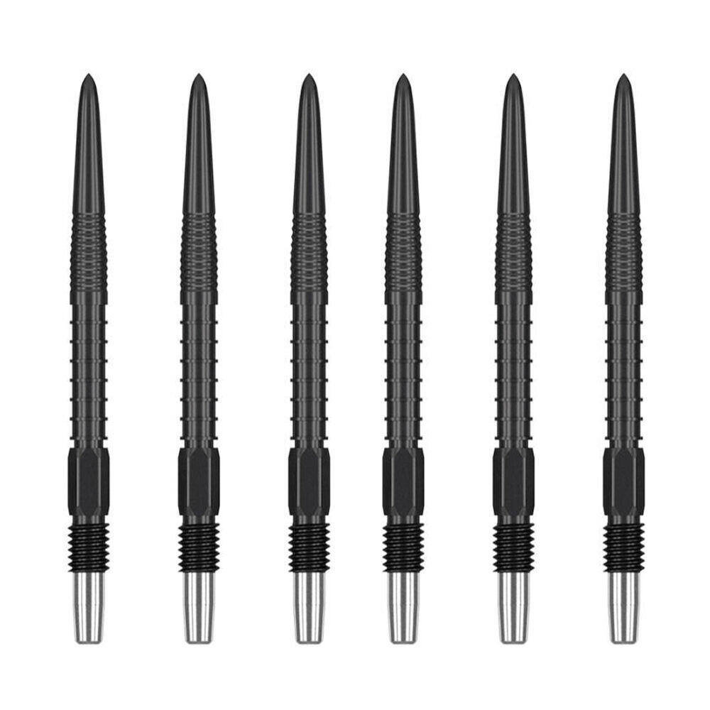 2x 3pc Target Swiss FireDart Point Black Dart Replacement Spare Tip 40mm