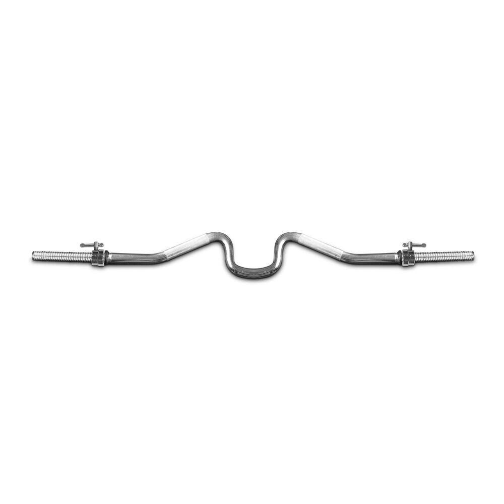 Ezy Supercurl Bar & Collars V2 Weightlift Home Workout Exercise 47in