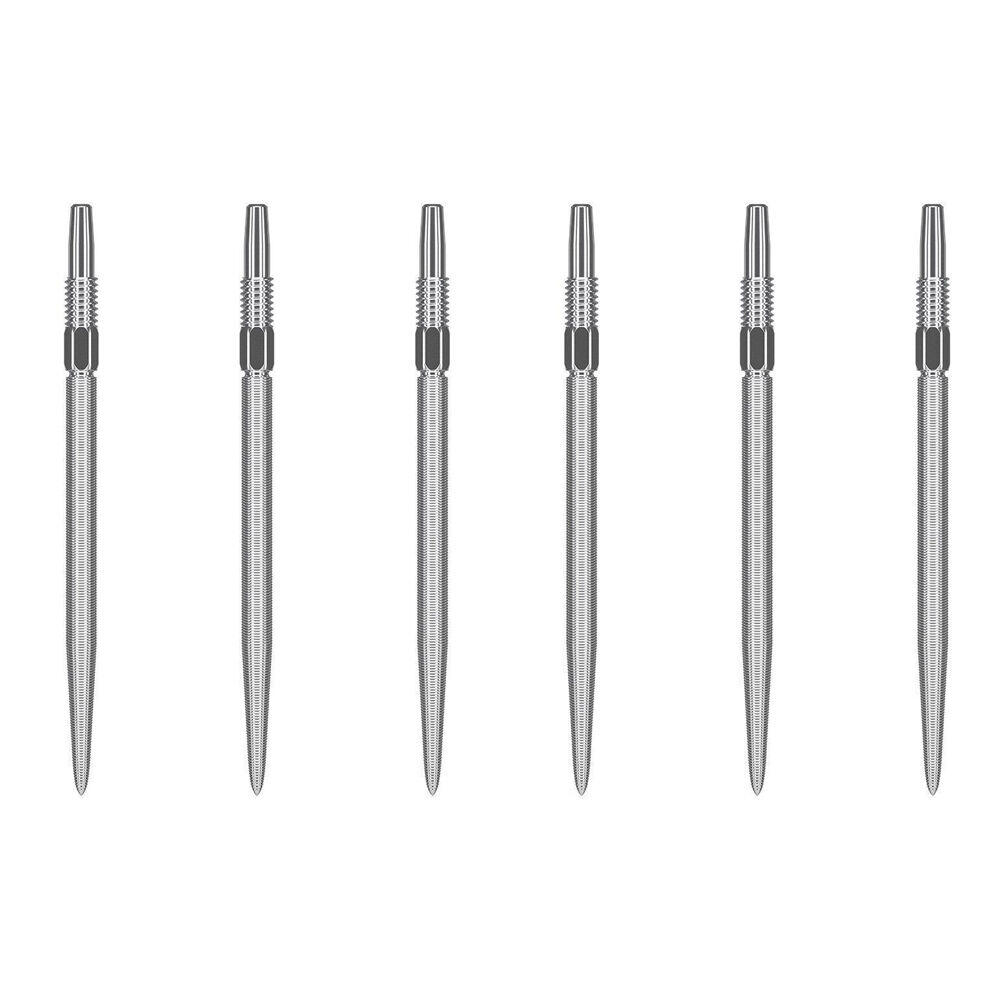 2x 3pc Target Swiss Nano Dart Point Replacement Spare Tip 40mm Silver