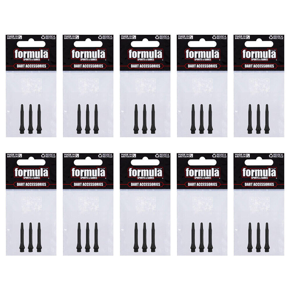 10x 3pc Formula Sports Nylon Dart Shaft Stems BSF 1/4in Black