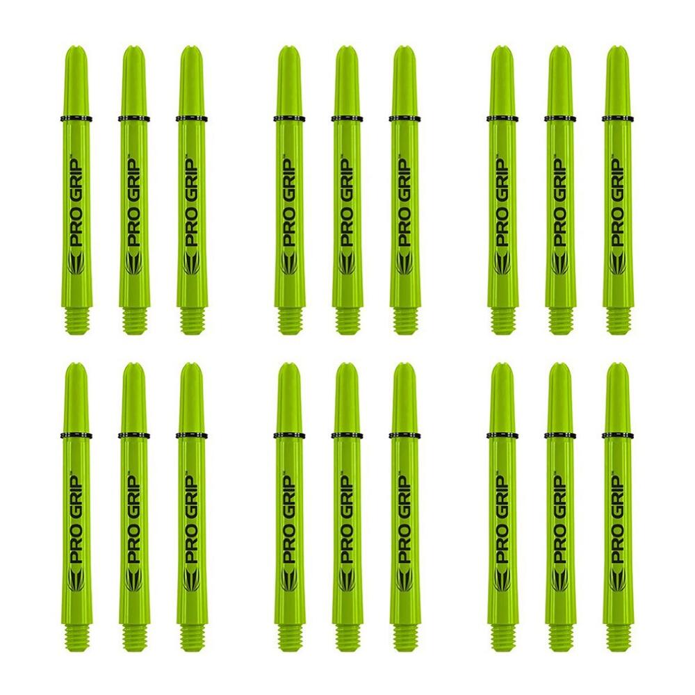 6x 3pc Target Pro Grip Nylon Shaft Accessory Intermediate - Lime Green