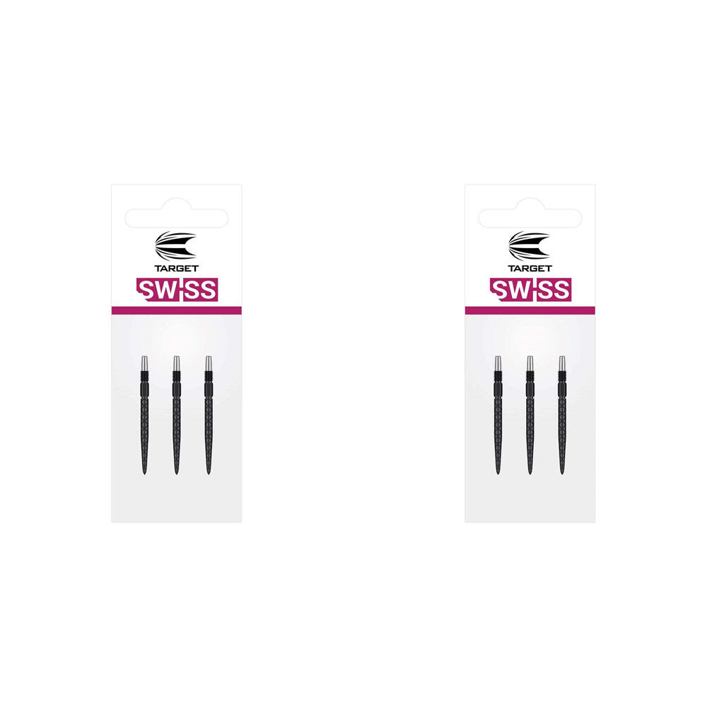 2x 3pc Target 30mm Diamond Pro Swiss Point For Darts SP Barrels - Black