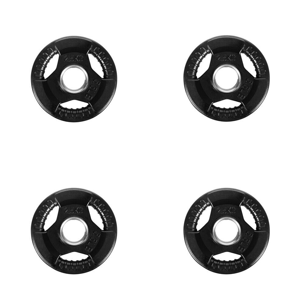 4PK Bodyworx Standard Rubber Ezy Grip Disc Weight Plate Home Gym Exercise 2.5kg