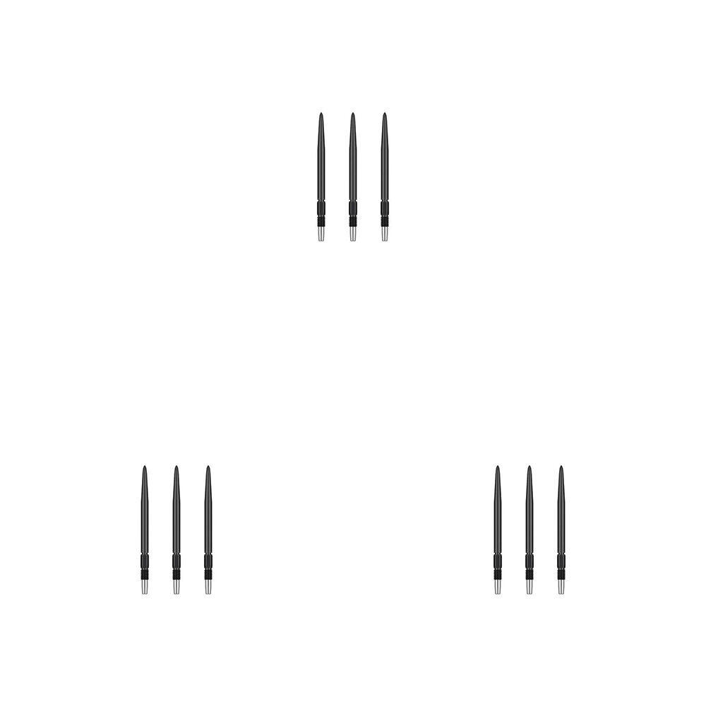 9pc Target Swiss Dart Point Pocket Size 30mm - Black