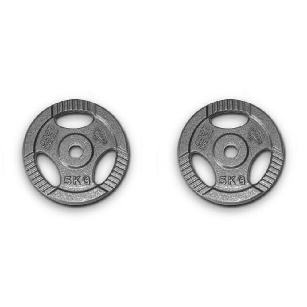 2PK Ezy Grip Standard Disc Weight Plate Home Gym Workout Exercise 5kg