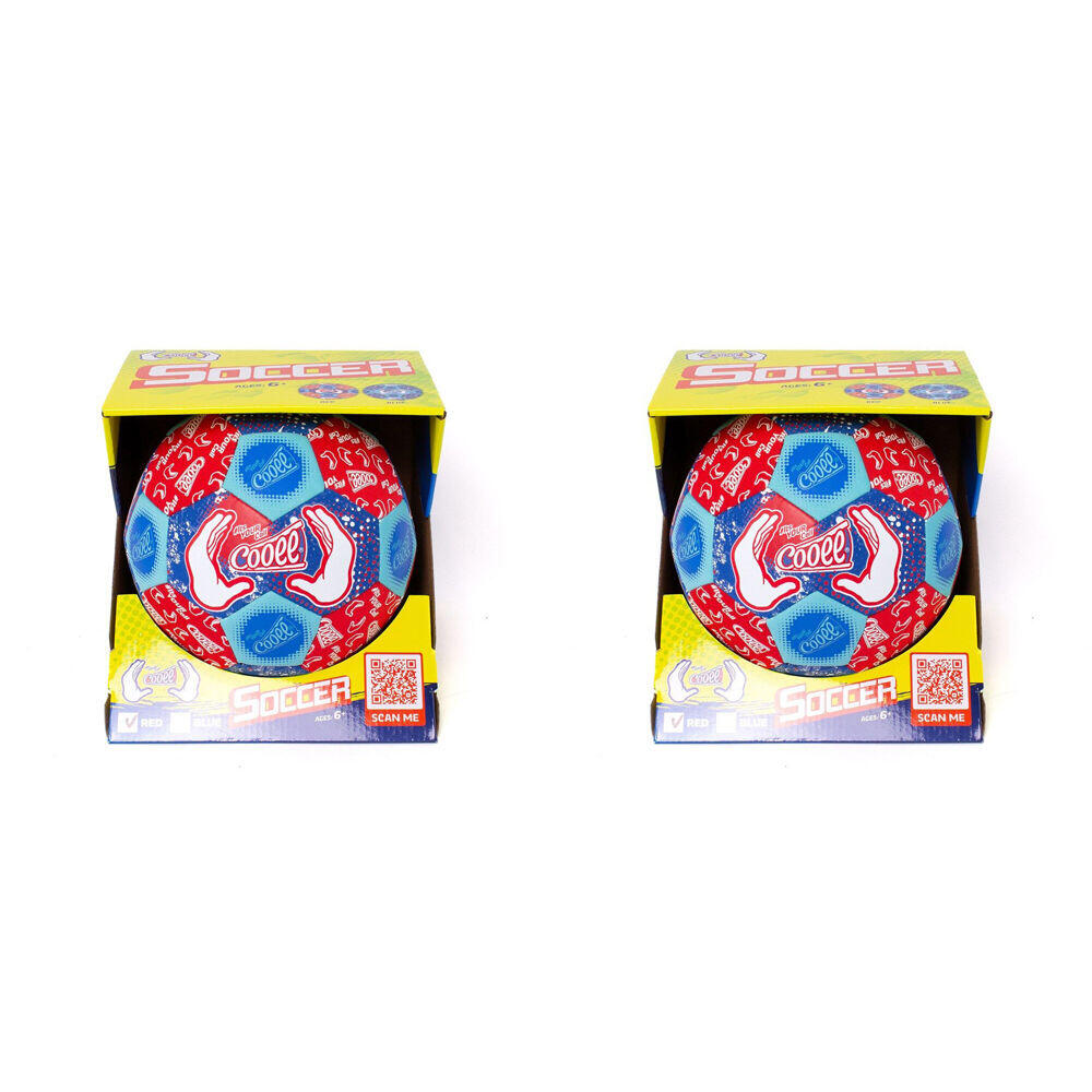 2PK Cooee Size 5 Neoprene Beach Soccer Ball - Red 6y+