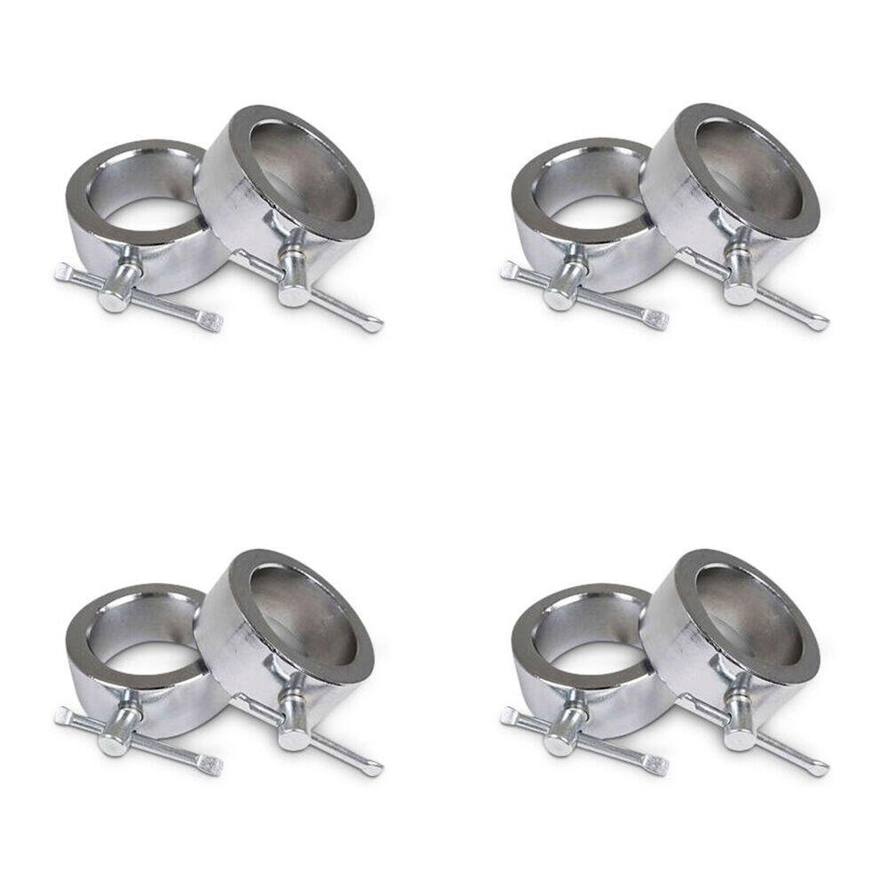 4x 2pc Olympic Ring Collars Pair For 50mm Weight Handle Bar Silver