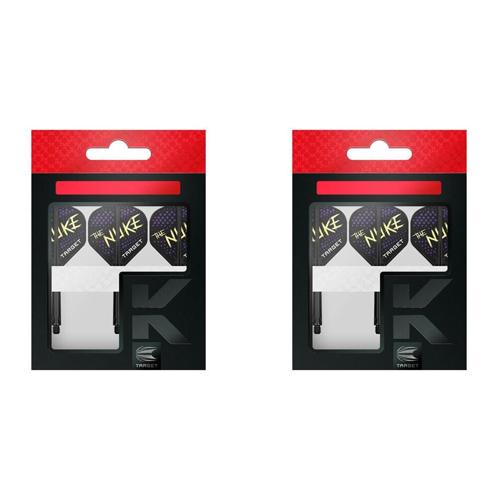 6pc Target Luke The Nuke Littler K-Flex No.2 Dart Flight & Shaft Short