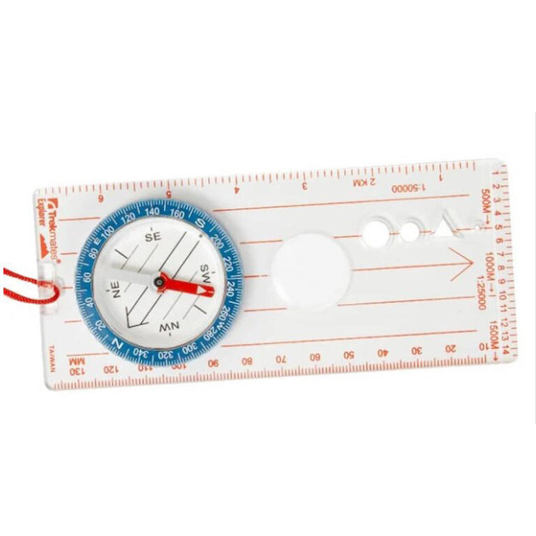 Trekmates Explorer baseplate compass with magnifier for hiking