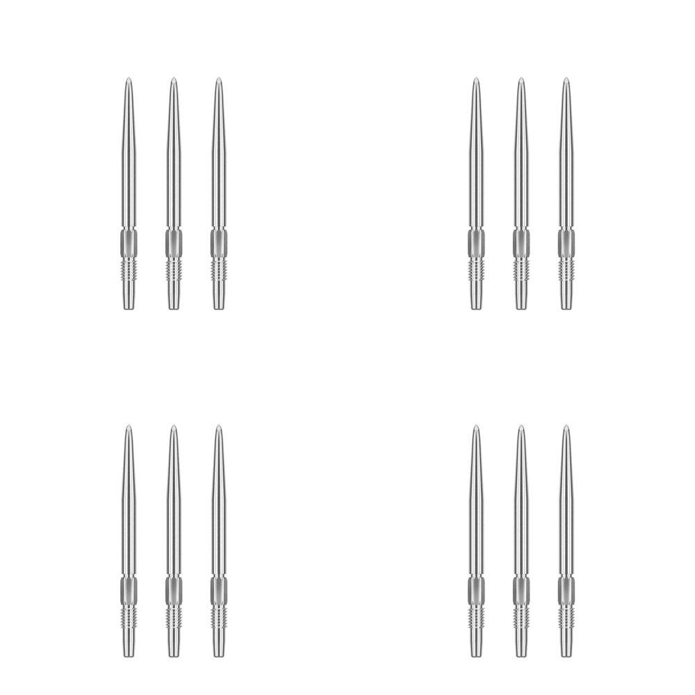 12pc Target Swiss Dart Point Pocket Size 40mm - Silver