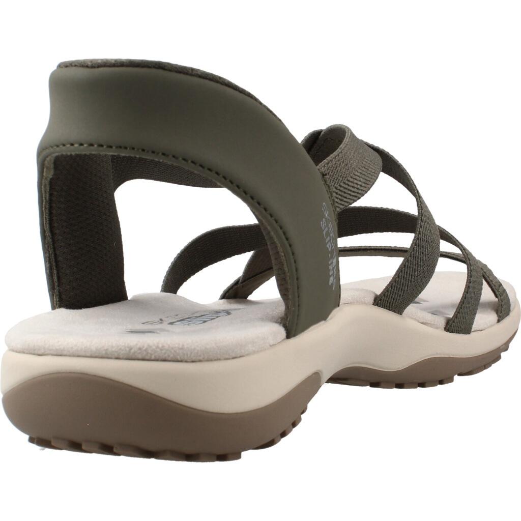 Sandali Skechers Reggae Slim - Stretch Flex, Verde, Donne 3/5