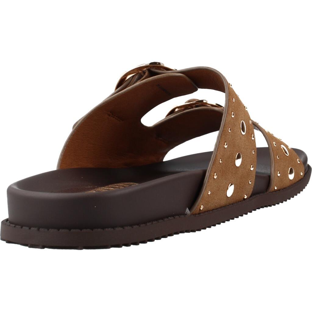 Platte Sandalen Dames Mustang  Bruin 3/5