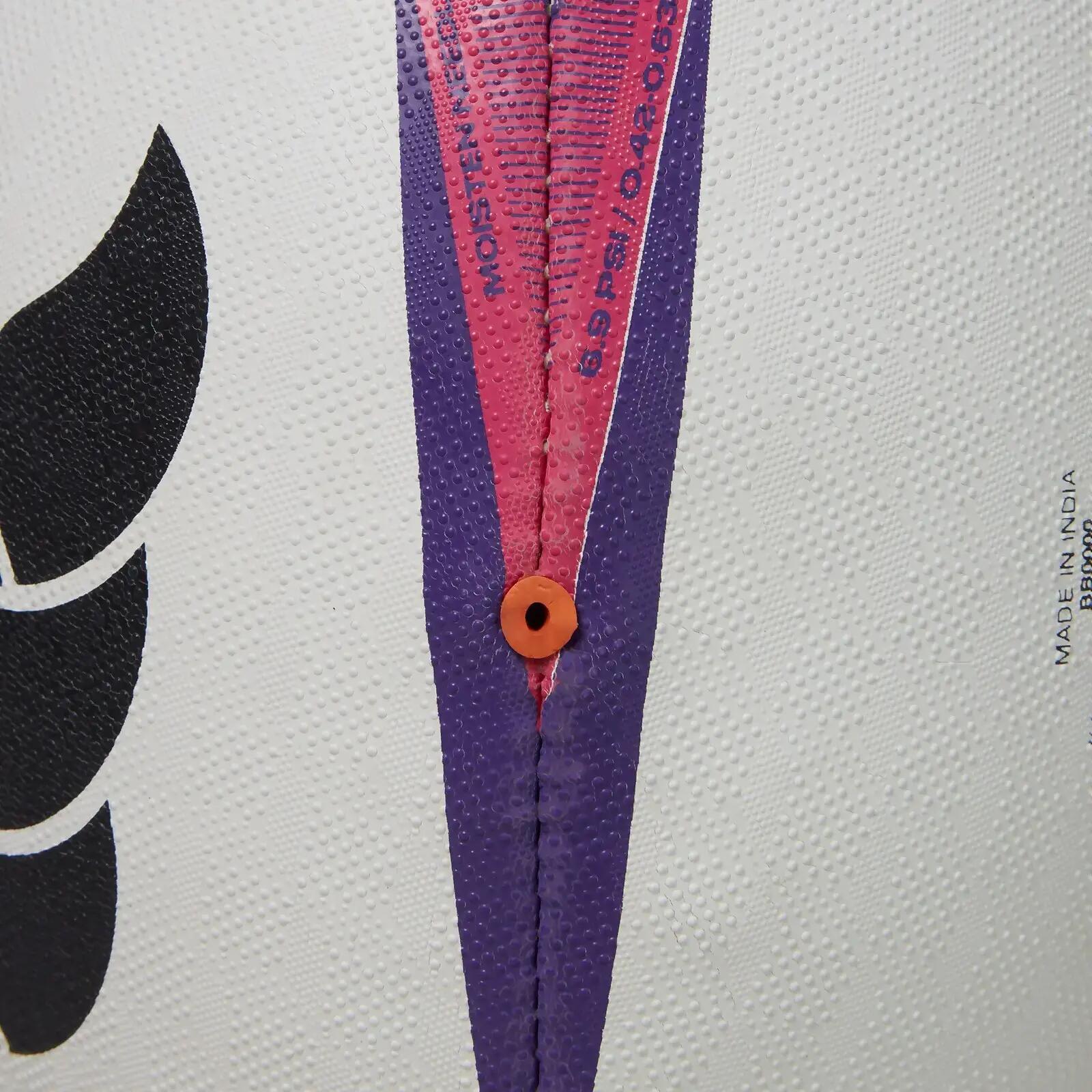 Ballon De Rugby MENTRE (Blanc / Violet) Taille 4 5/7