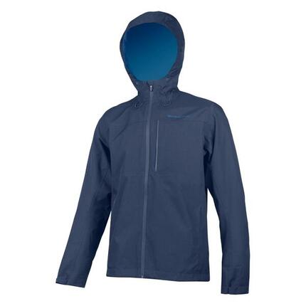 Herren Hardshell-Kapuzenjacke Mit Sturmlasche Hinter Dem Frontreißverschluss