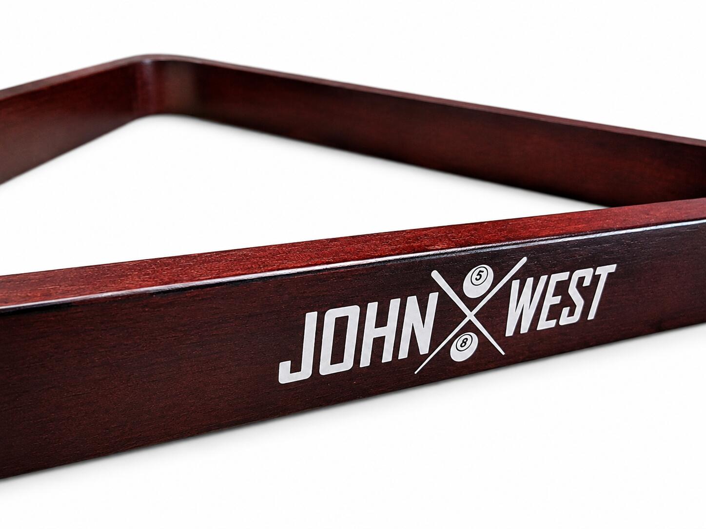 John West triángulo para bolas de billar de 57 mm madera caoba 3/6
