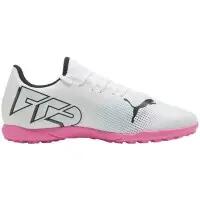 Młodzieżowe buty piłkarskie FUTURE 7 PLAY TT PUMA White Black Poison Pink 3/6