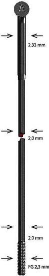 Alpina Speiche Edelstahl 288 mm schwarz