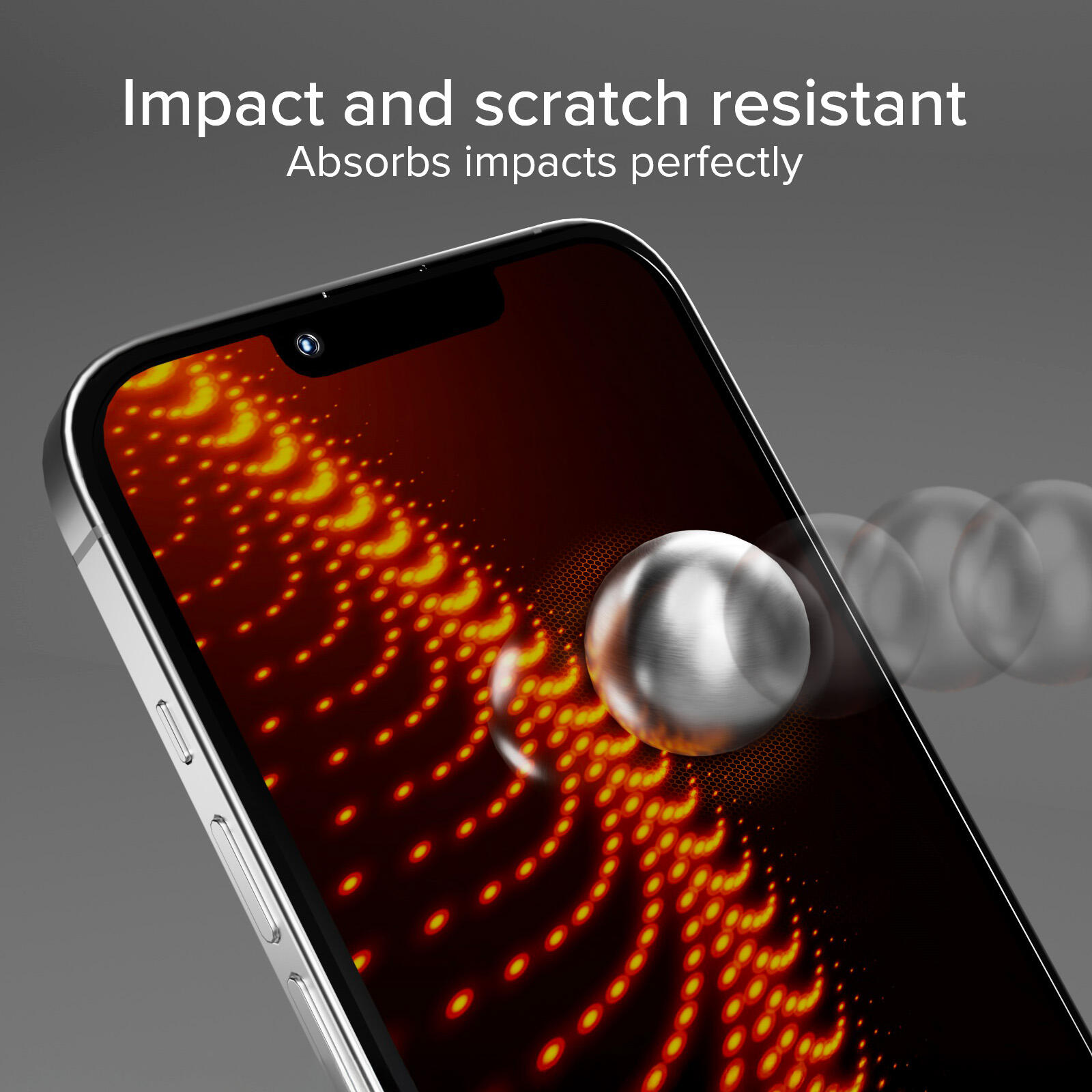 Vitre ultra-résistante pour iPhone 16e/14/13/13 Pro avec technologie D3O 4/7