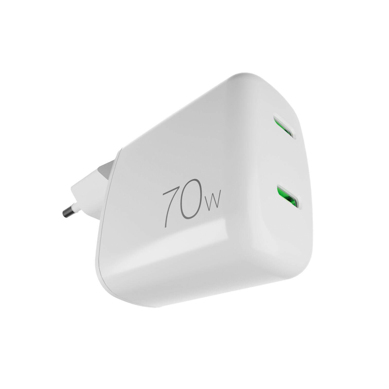 Caricabatterie da Parete MiniPro 70W Tecnologia GAN: 2 porte USB-C 3/7