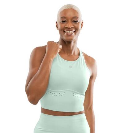 Débardeur running brassière intégrée femme Fitness Namib Mint Vert