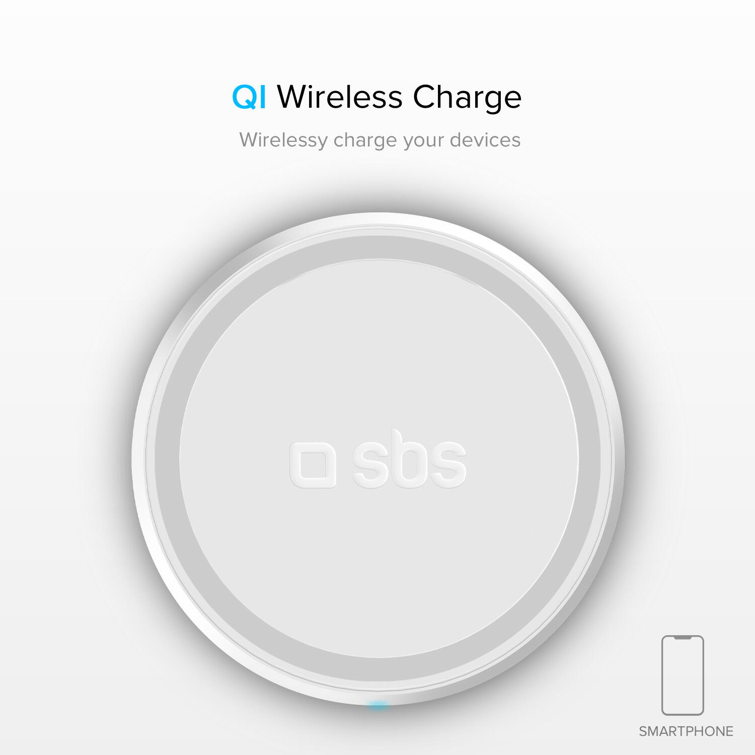 Caricatore Qi Wireless con base di ricarica rapida 10 Watt 2/4