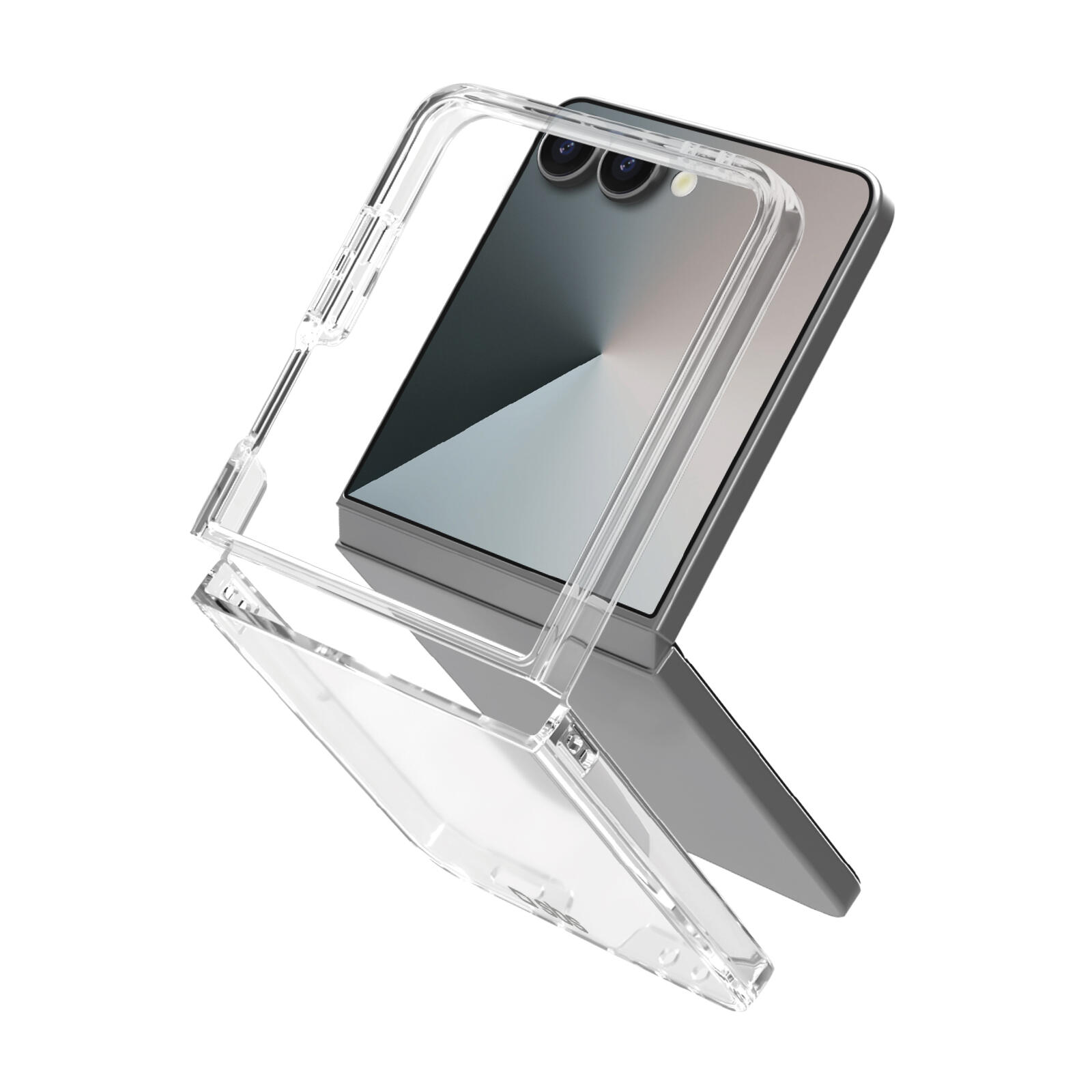 Hybrid Case pour Samsung Z Flip 7, coque portefeuille transparente 2/2