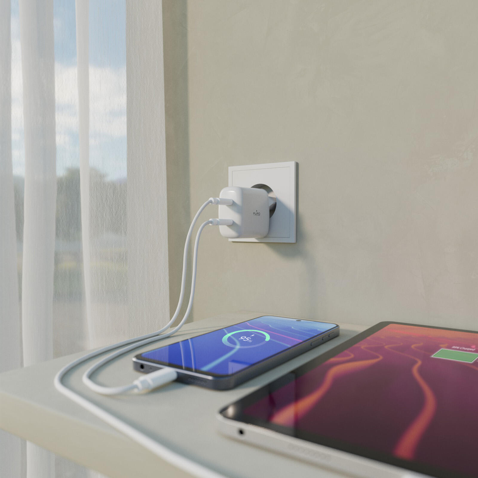 Caricabatterie da Parete MiniPro 70W Tecnologia GAN: 2 porte USB-C 7/7