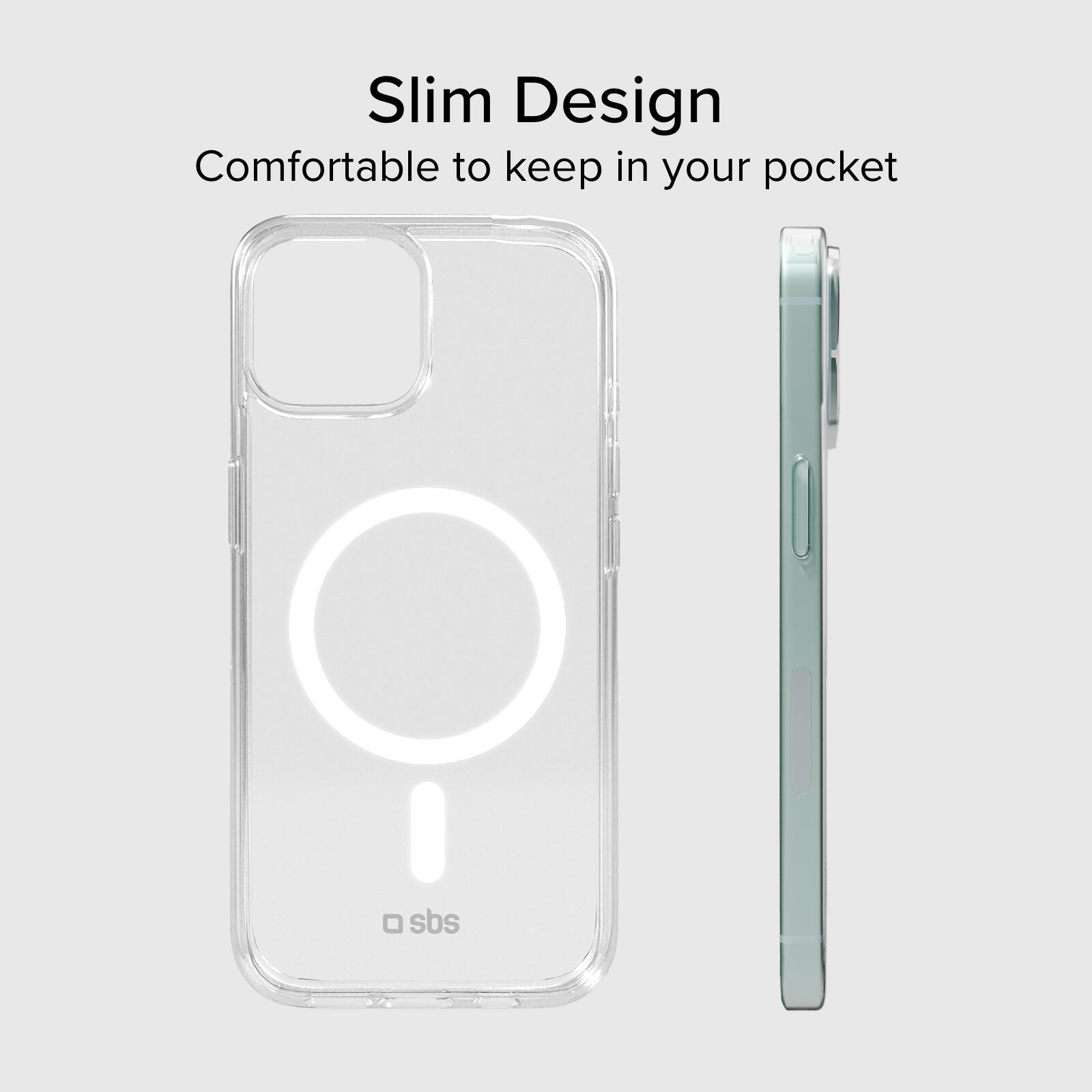 Coque transparente rigide, compatible recharge MagSafe pour iPhone 14/13 7/7