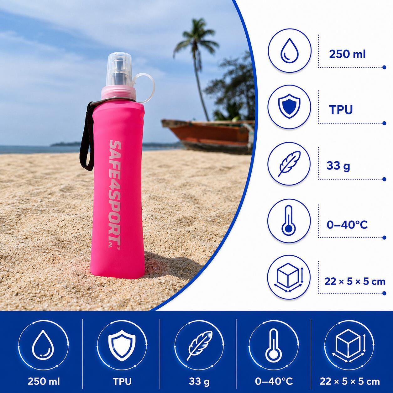 Soft Flask 250 ml flexibele drinkfles hardlopen 3/7