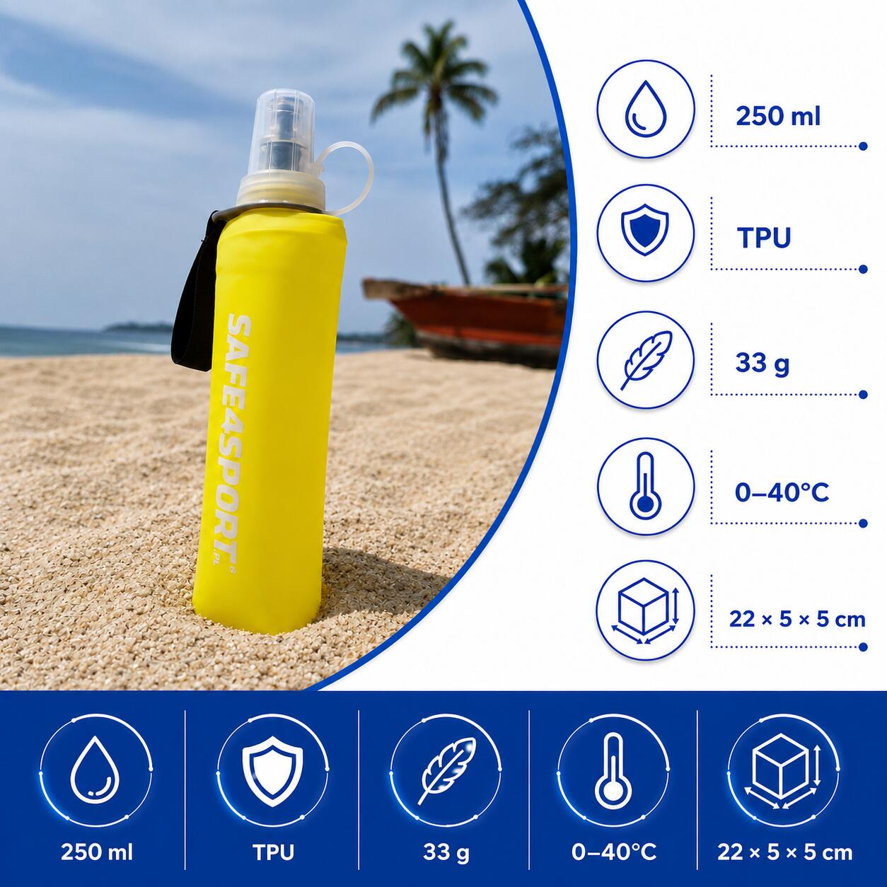 Soft Flask 250 ml gourde souple pliable running 3/7
