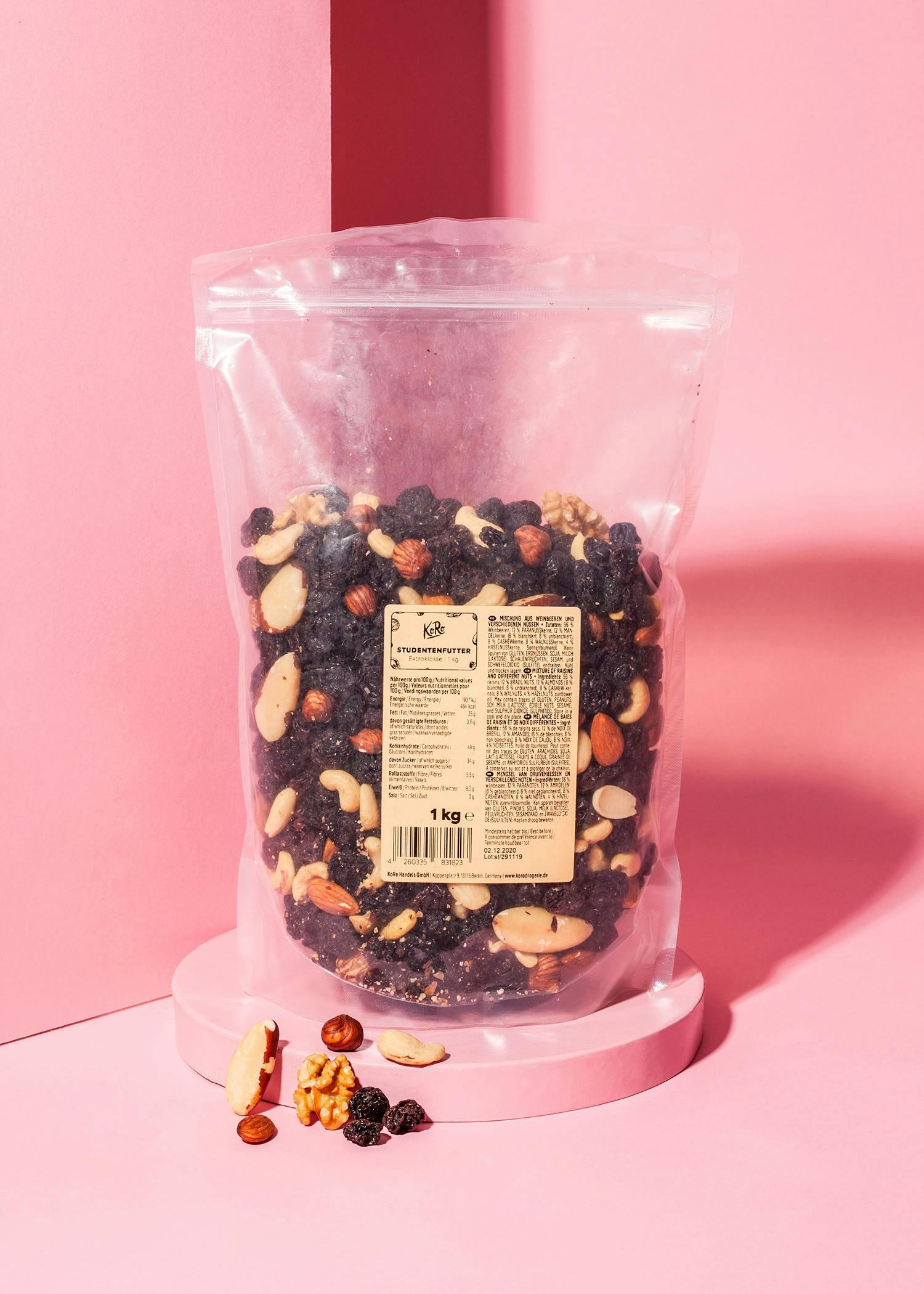 KoRo - Cocktail fruits secs et noix 1 kg - L'encas idéal pour vos déplacements 2/7