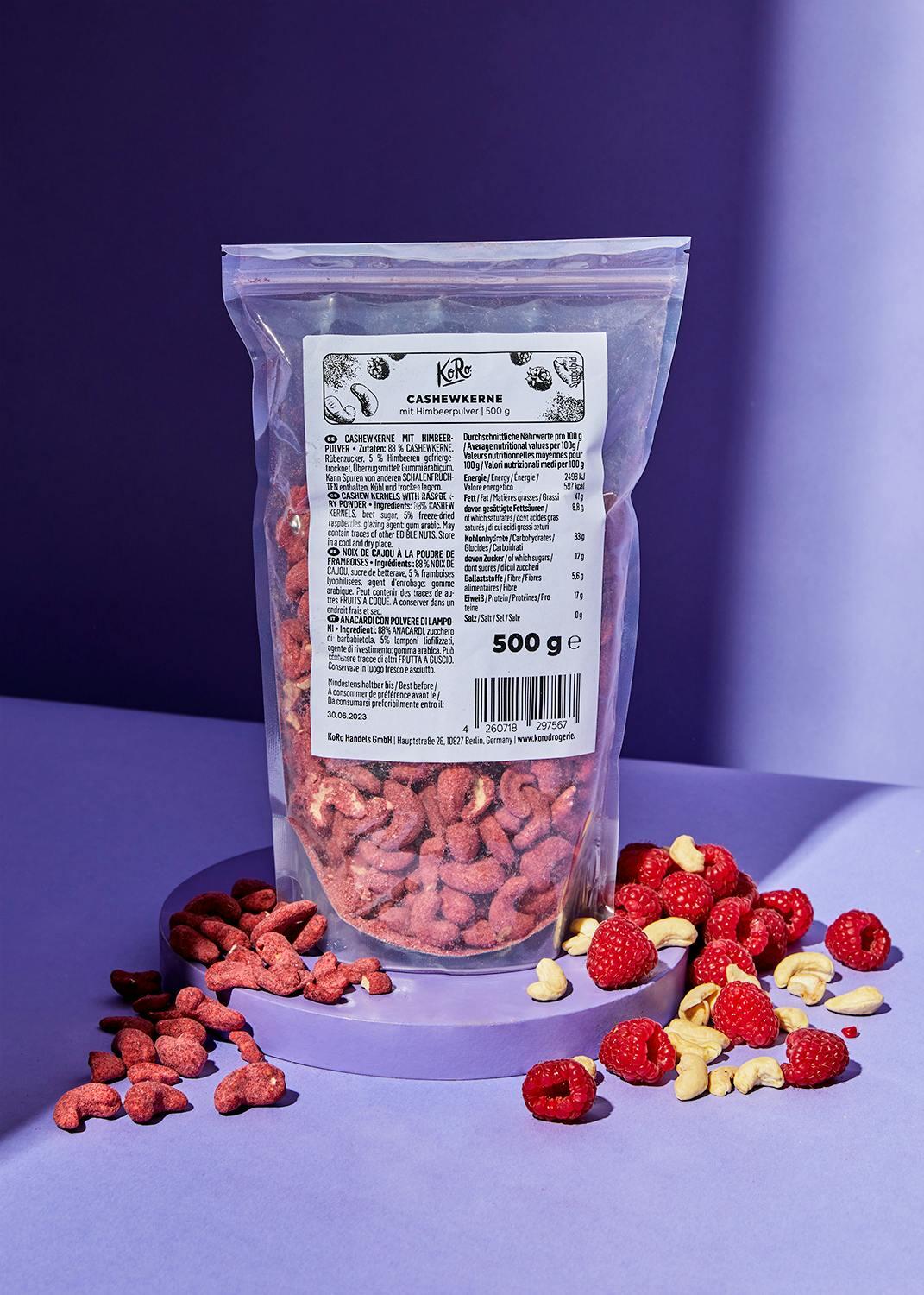 Anacardi con polvere di lamponi | 500 g 2/7