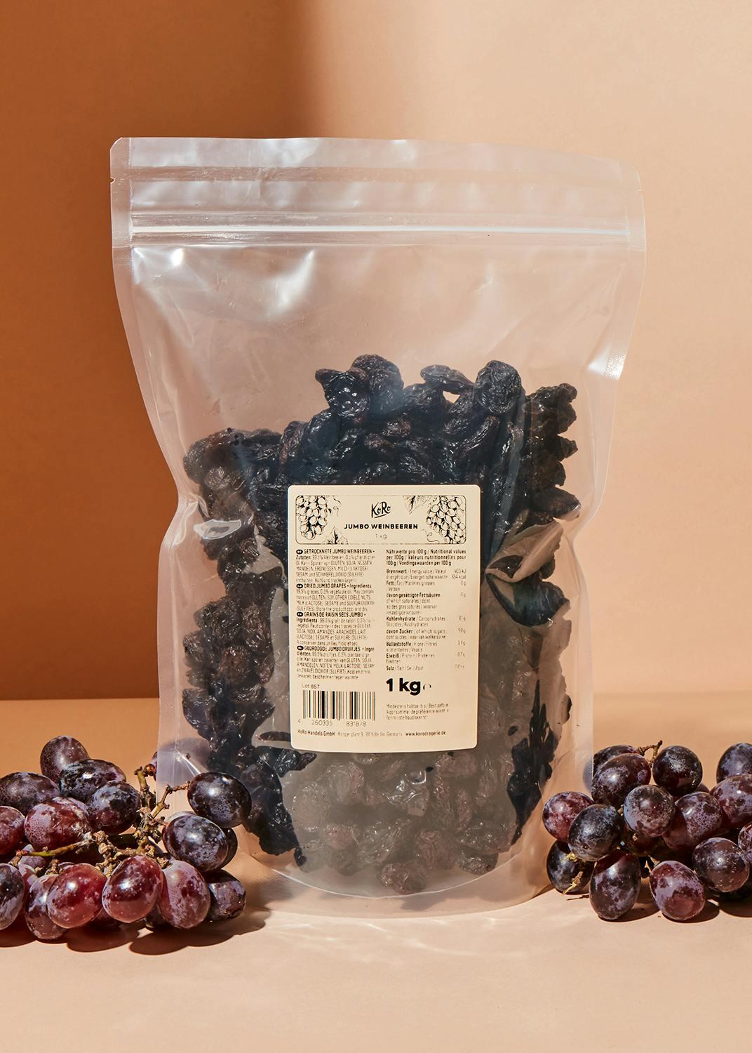 KoRo - Raisins secs Jumbo 1 kg - Extra larges  Sans sucre ajouté 2/7