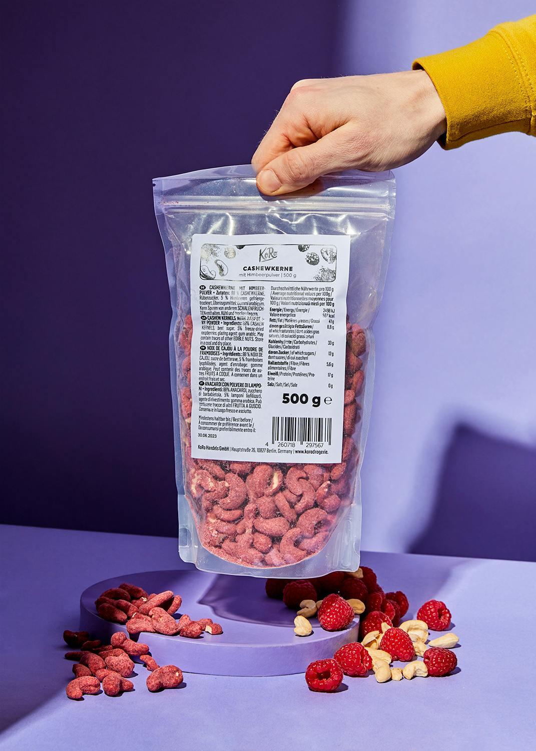 Anacardi con polvere di lamponi | 500 g 7/7