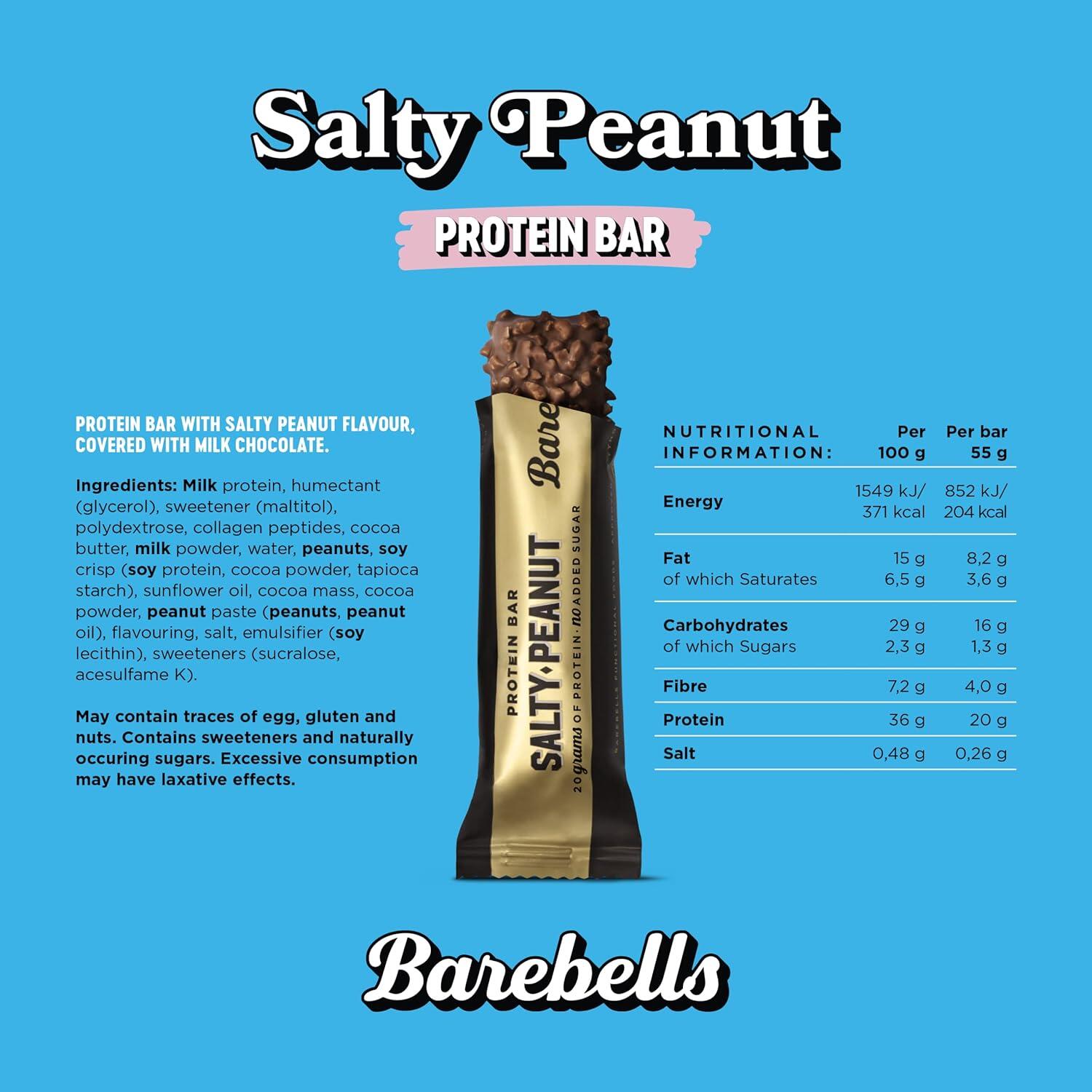 Barritas de Proteína Salty Peanut (12x55g) Barebells 3/3