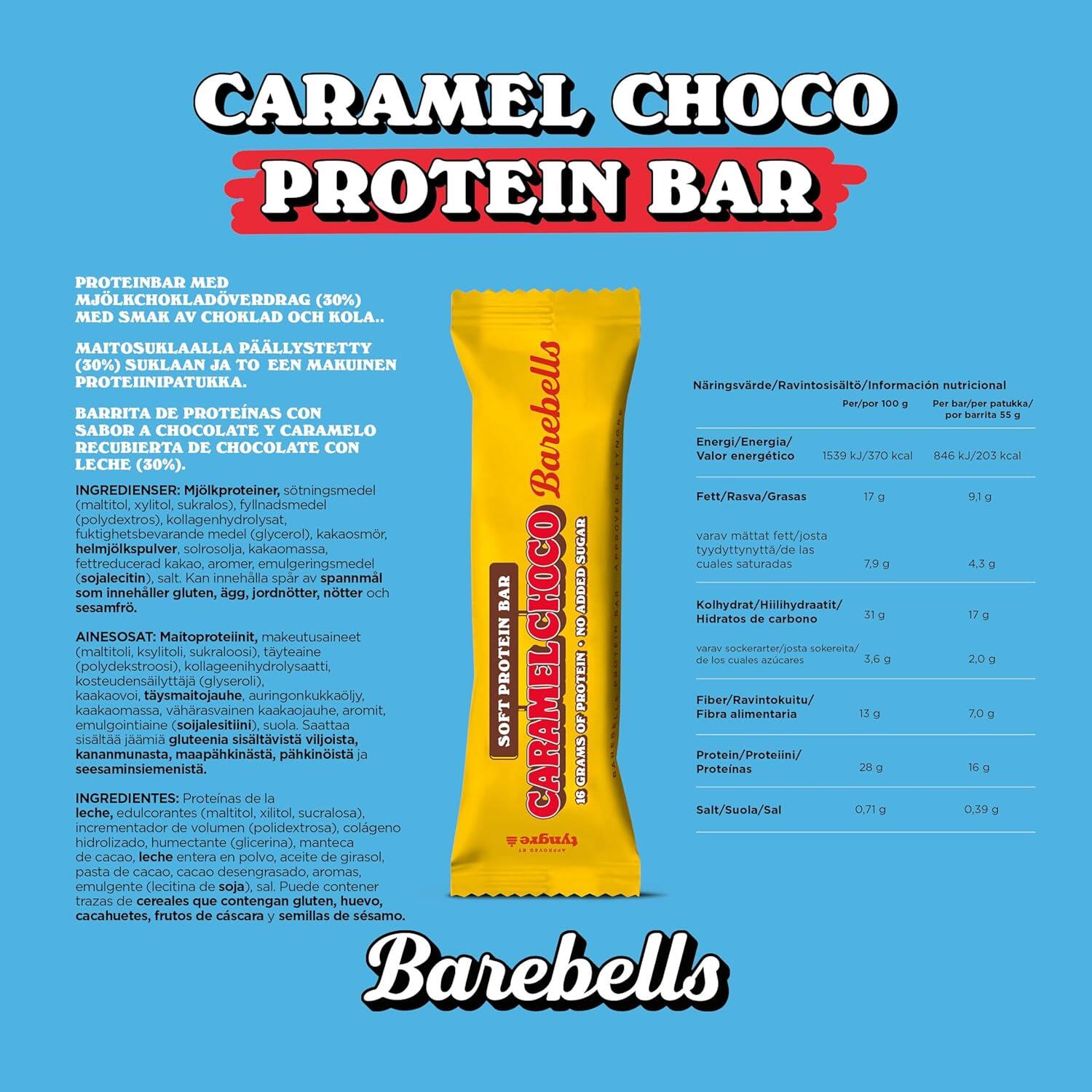 Barritas de Proteína Soft Sabor Caramel Choco (12x55g) Barebells 3/3