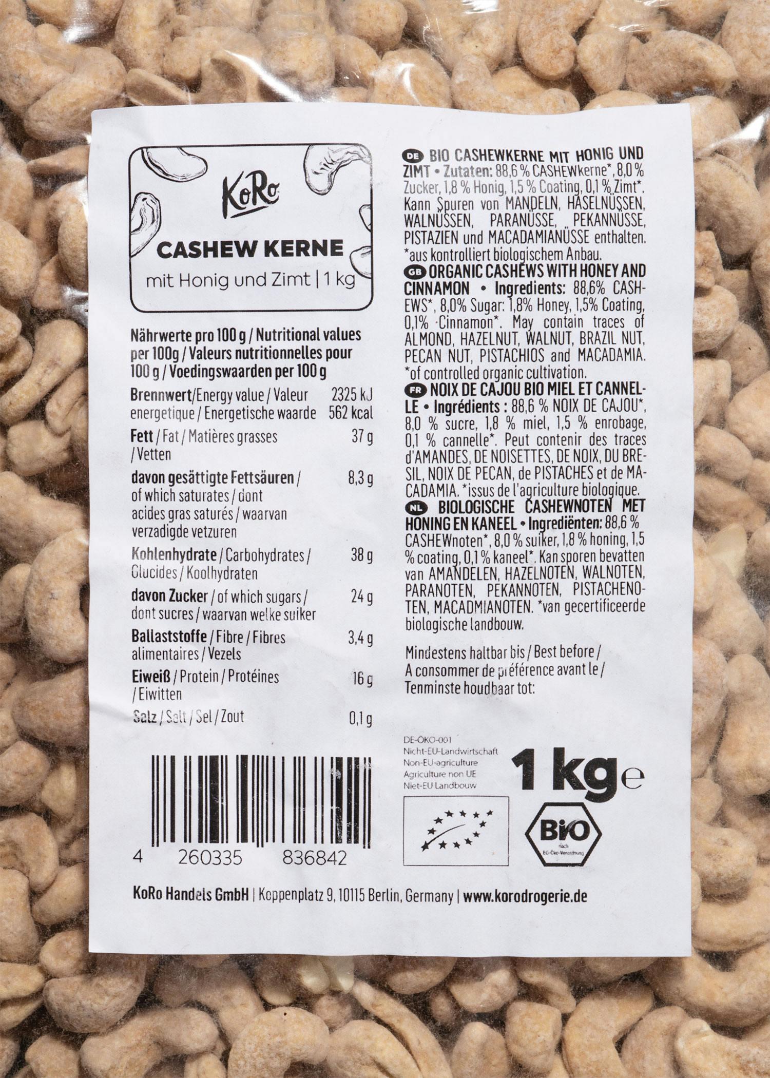 Anacardi con miele e cannella bio | 1 kg 4/7