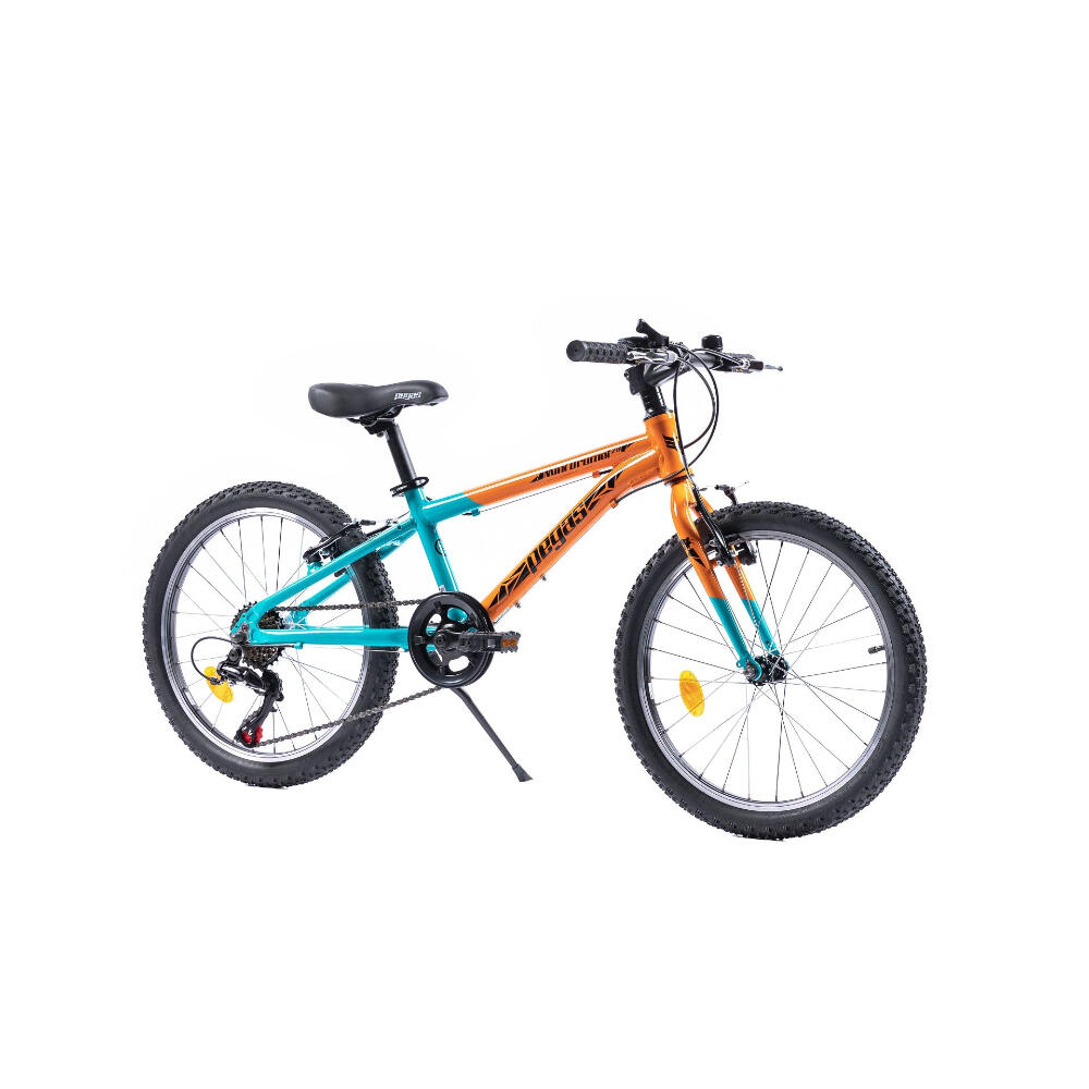 Bicicleta copii Pegas Mini Drumet - 20 inch, Portocaliu/Turcoaz
